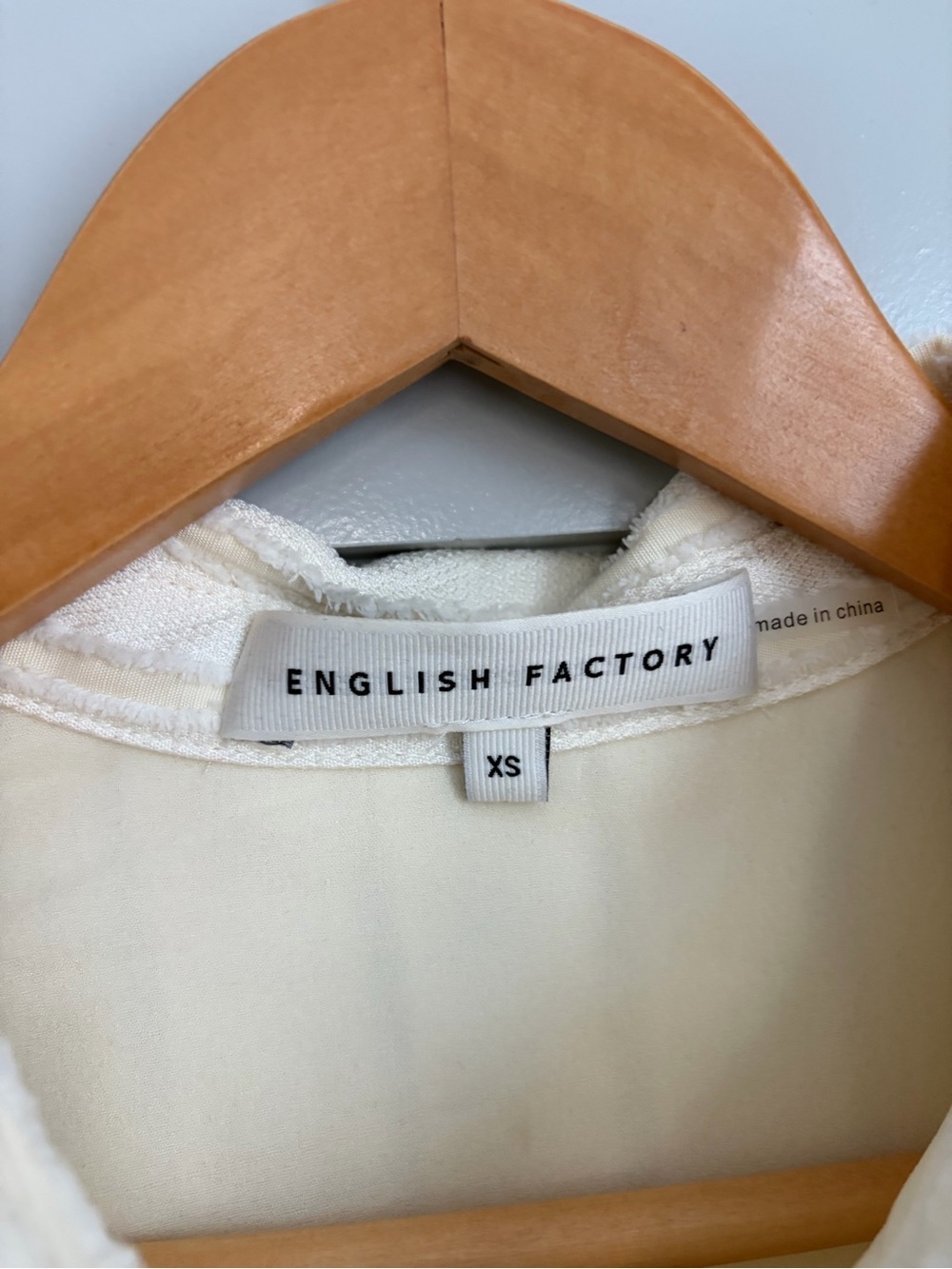 English Factory Cream Short-Sleeve Button-Down Shift Dress - Picture 2 of 2
